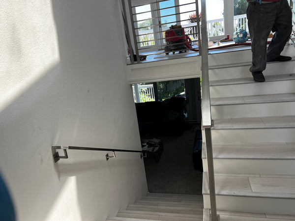 Metal railing installation project