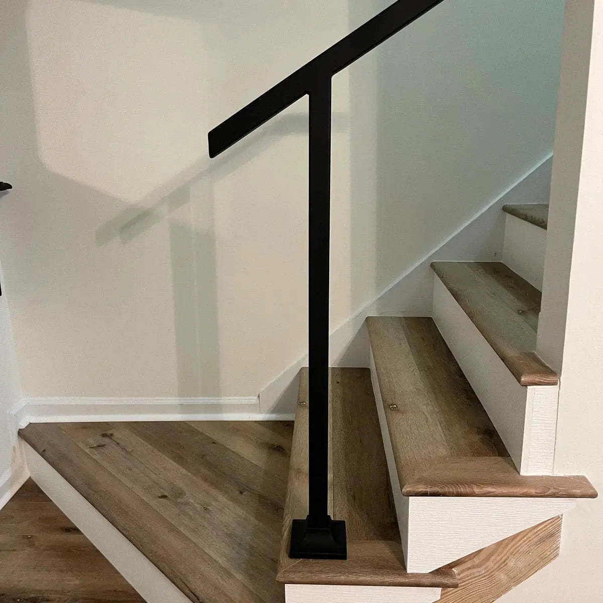 Outdoor Ground Mounted Handrails for Stairs | Heavy Duty Steel Railing System