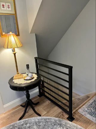 Modern Horizontal Stair Railing (Guardrail), 2"x1" Top Rail (Post On Both ends) RailCraft