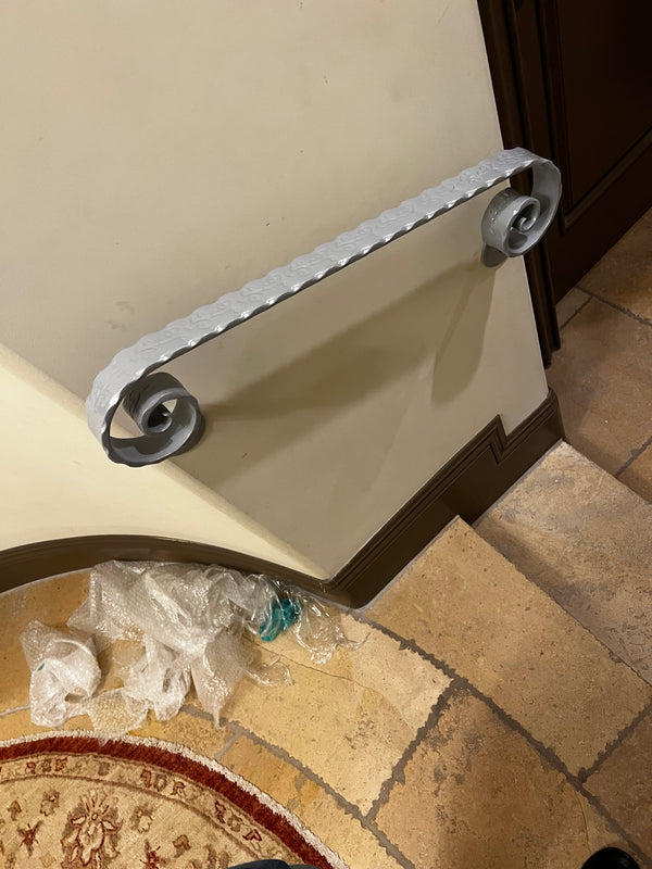 Metal railing installation project