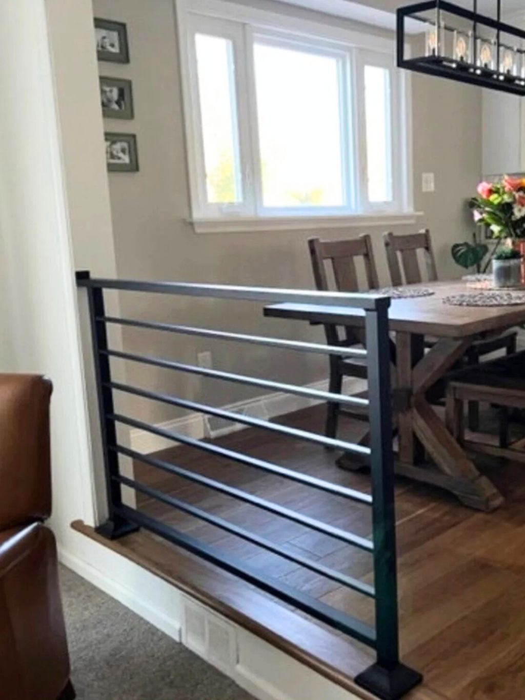 Wall-Mounted Horizontal Stair Railing Metal Craft
