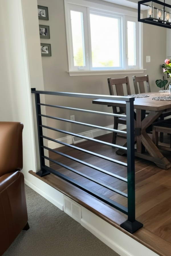 Wall-Mounted Horizontal Stair Railing Metal Craft