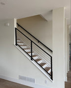 Angled Cable Stair Railing – Modern Steel Guardrail with 3/16” Cables Metal Craft