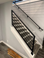 Meta Craft Modern Steel Stair Railing "2x1" Metal Craft