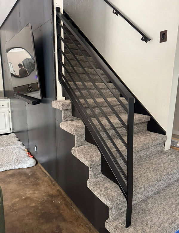 Metal railing installation project