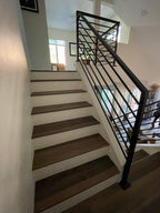 Wall-Mounted Horizontal Stair Railing Metal Craft