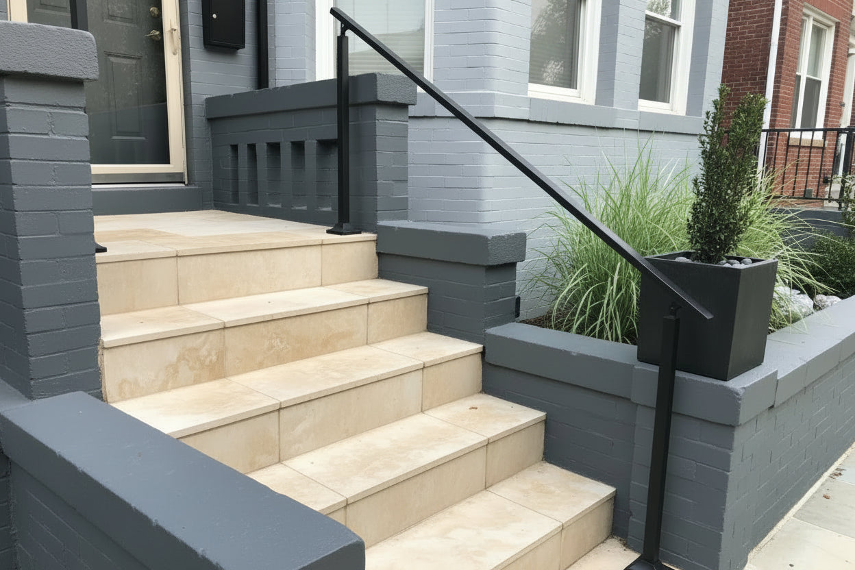 2"x1" Double-post, Metal Handrail Metal Craft