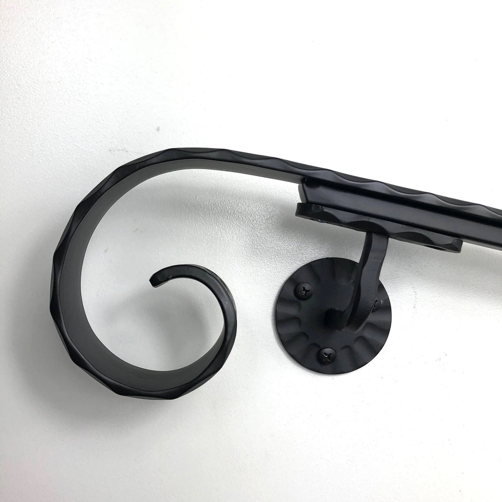 Iron wall mounted bracket hammered Metal Craft