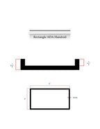 2"x1" Rectangle Metal Handrail (Square L Brackets) RailCraft