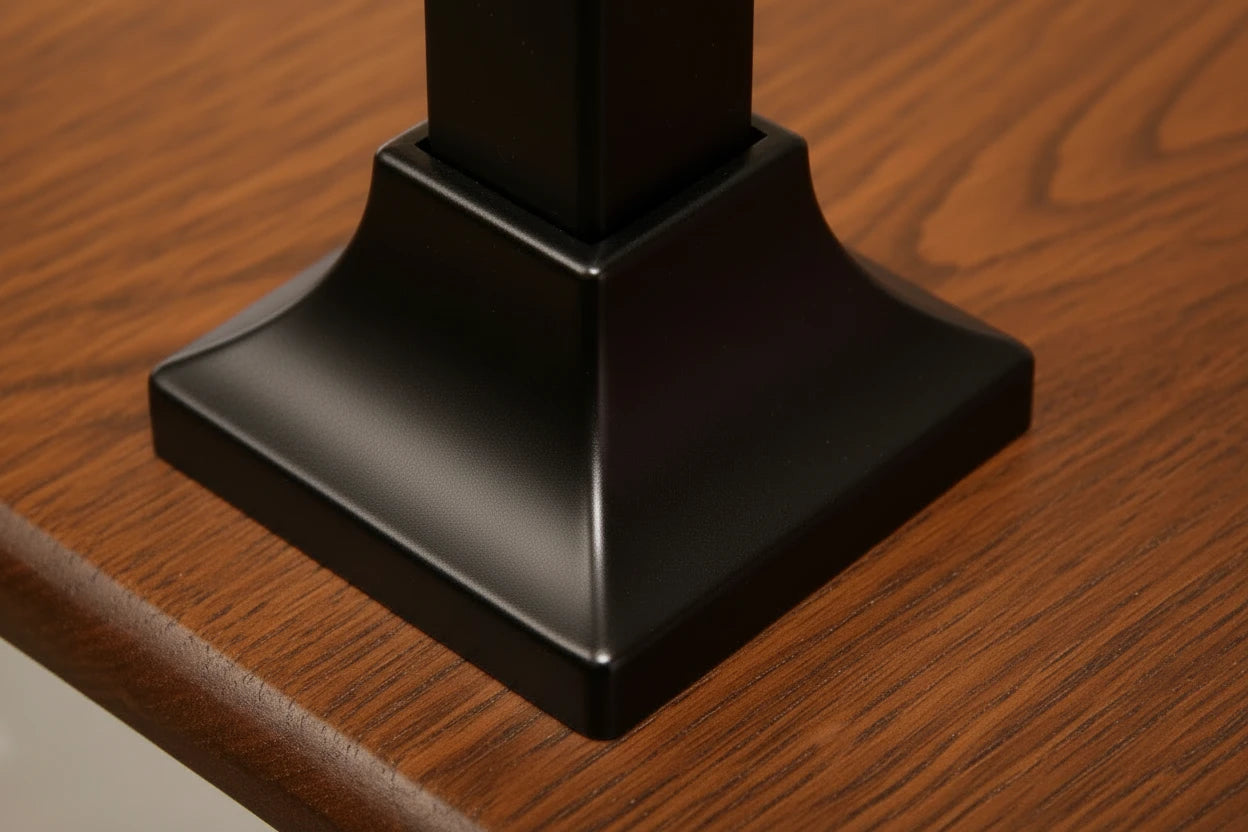 2" Molded Cap, Single-post Metal Handrail for 1 to 3 Steps Metal Craft