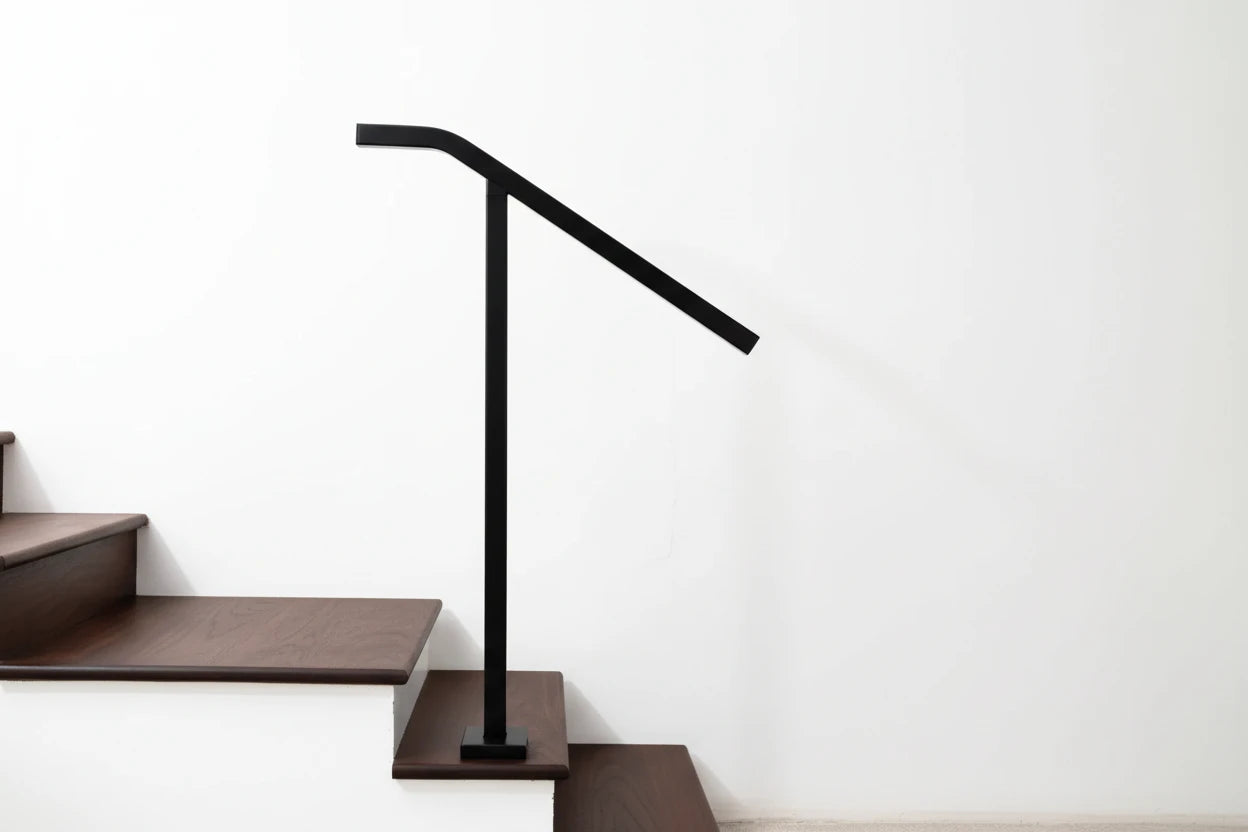 Opti 1.5"x1.5" Single-post Handrail for 1 to 3 Steps Metal Craft