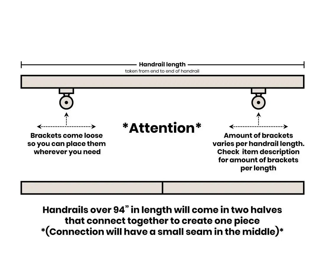 2"x1" Rectangle Metal Handrail RailCraft