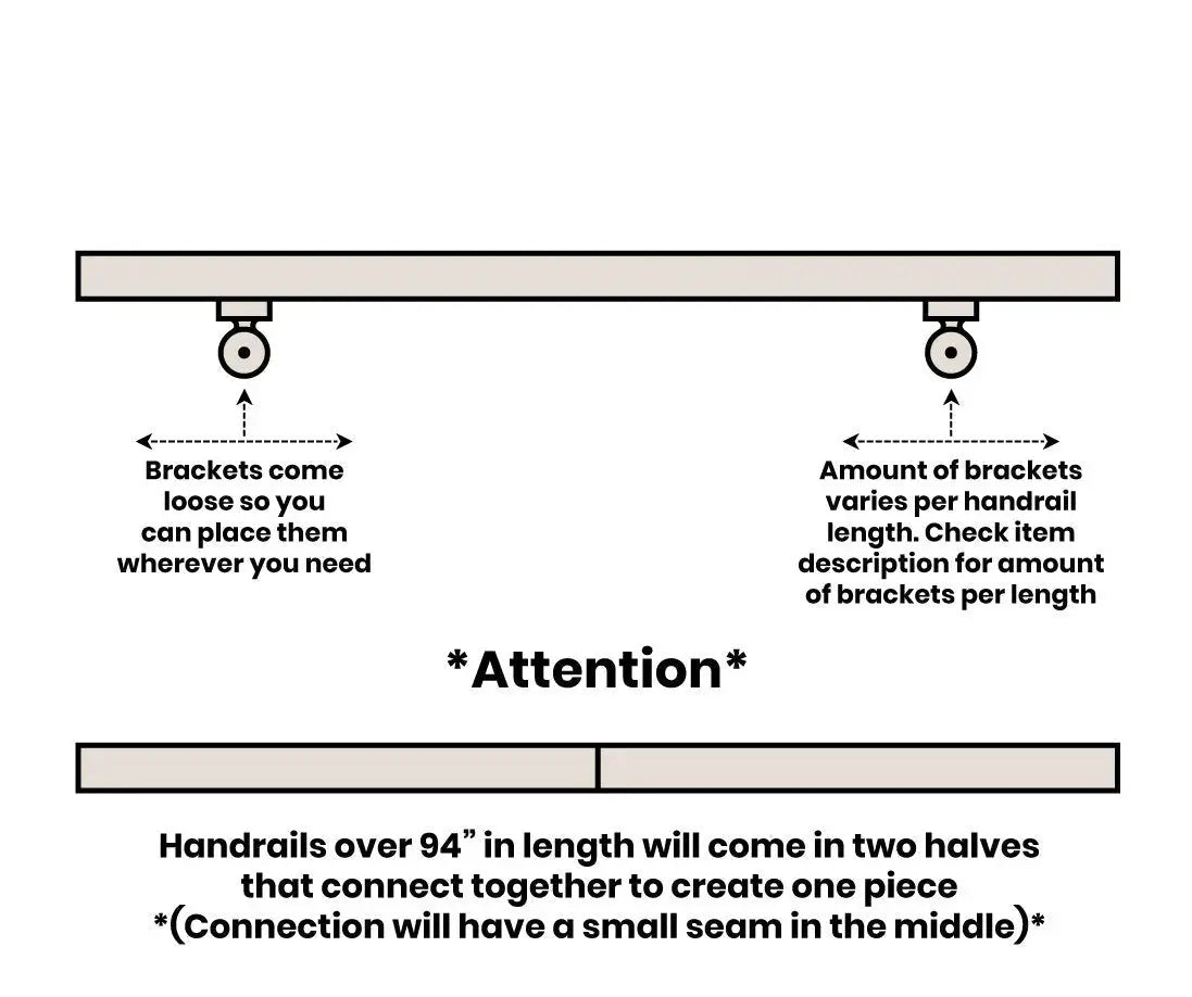 2"x0.5" Slim Metal Handrail RailCraft