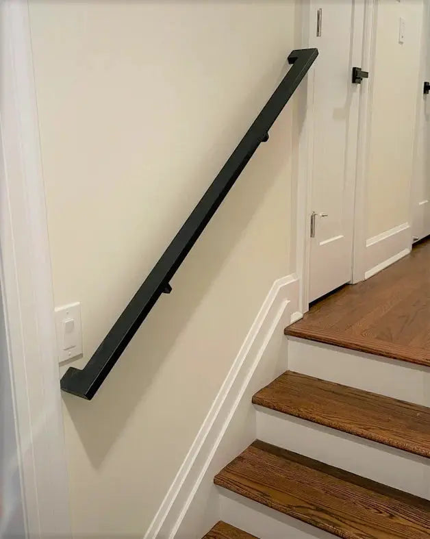 2"x1" Rectangle Metal Handrail (Square L Brackets) RailCraft