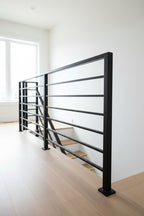 Wall-Mounted Horizontal Stair Railing Metal Craft