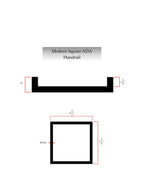 1.5"x1.5" Square Metal Handrail for Stairs RailCraft