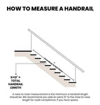 1.5"x1.5" Square Metal Handrail for Stairs RailCraft