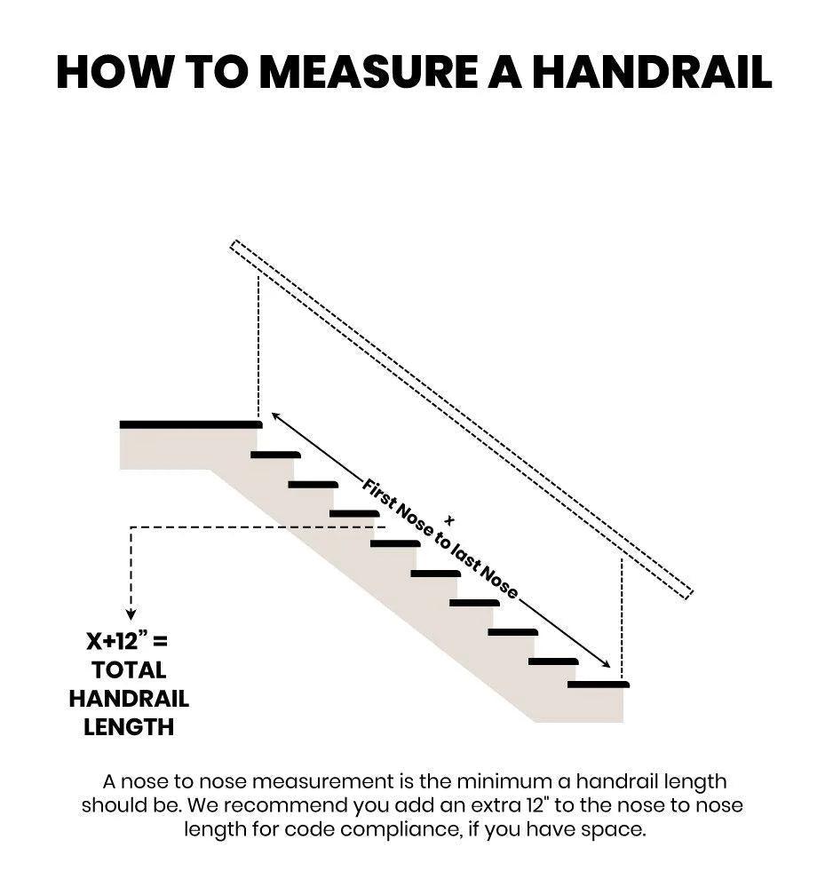 1.5"x1.5" Square Metal Handrail for Stairs RailCraft